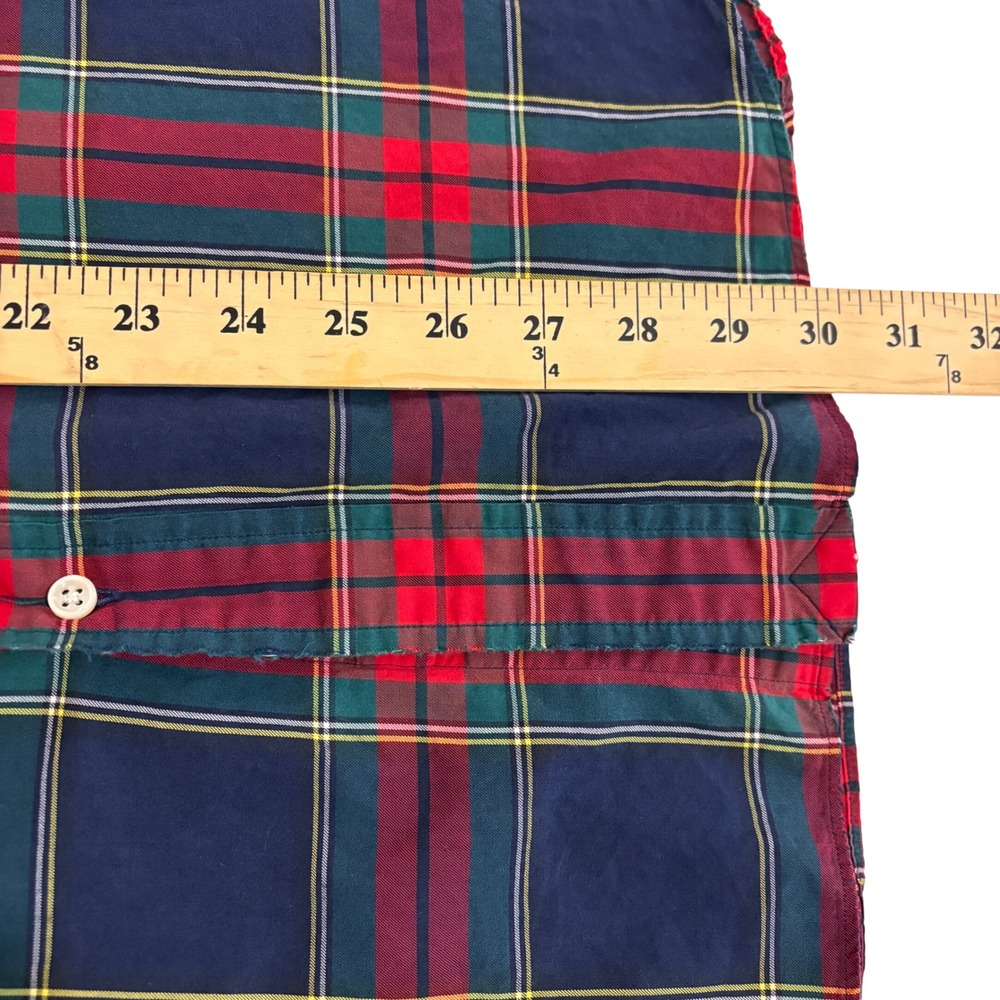 Ralph Lauren Button Down Mens L Red Black Plaid Classic Fit Cotton Long Sleeve - Picture 6 of 10